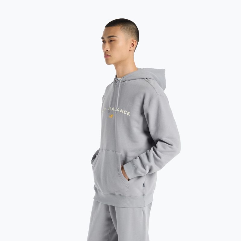 Bluza męska New Balance Reimagine Fleece Hraphic Hoody slategrey 3