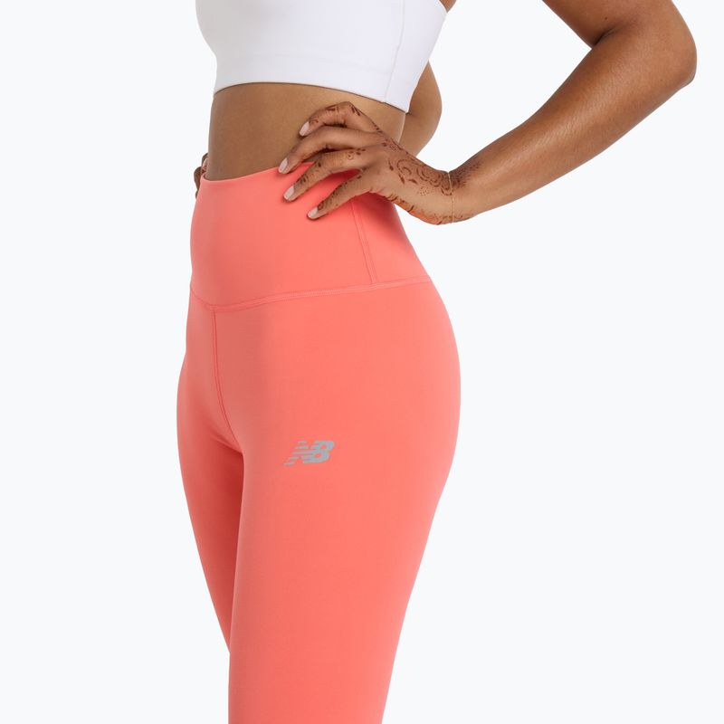 Legginsy do biegania damskie New Balance Harmony High Rise driftred 5