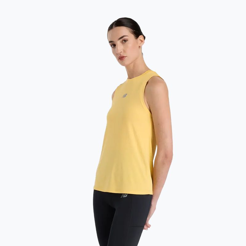 Koszulka do biegania damska New Balance Jacquard Slim Tank clementine 4