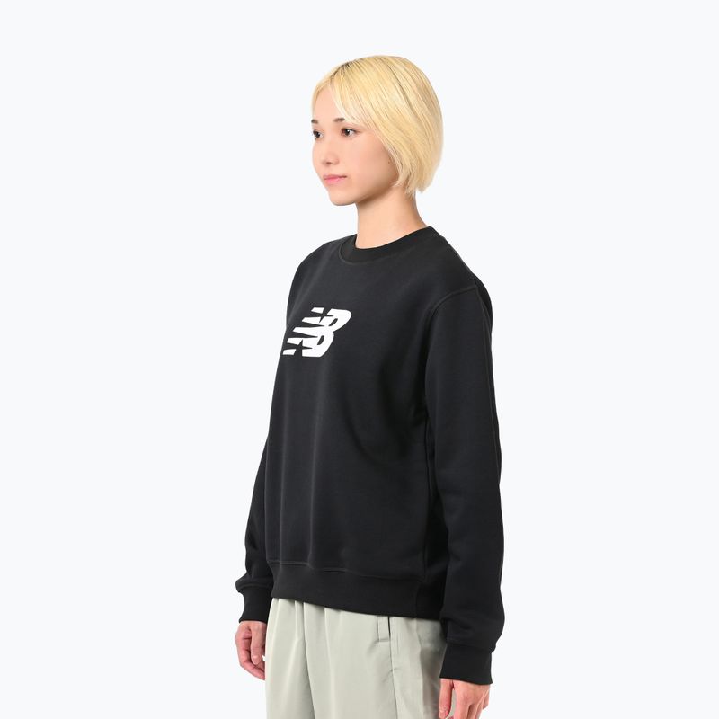 Bluza damska New Balance Sport Fleece Logo Crew black 3