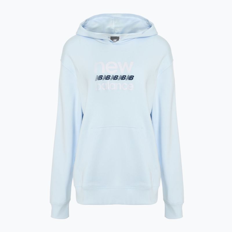 Bluza damska New Balance Sport Graphic French Terry Hoodie ice blue