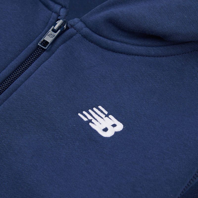Bluza dziecięca New Balance Brush Back Small Logo Full Zip Hoodie nb navy 3