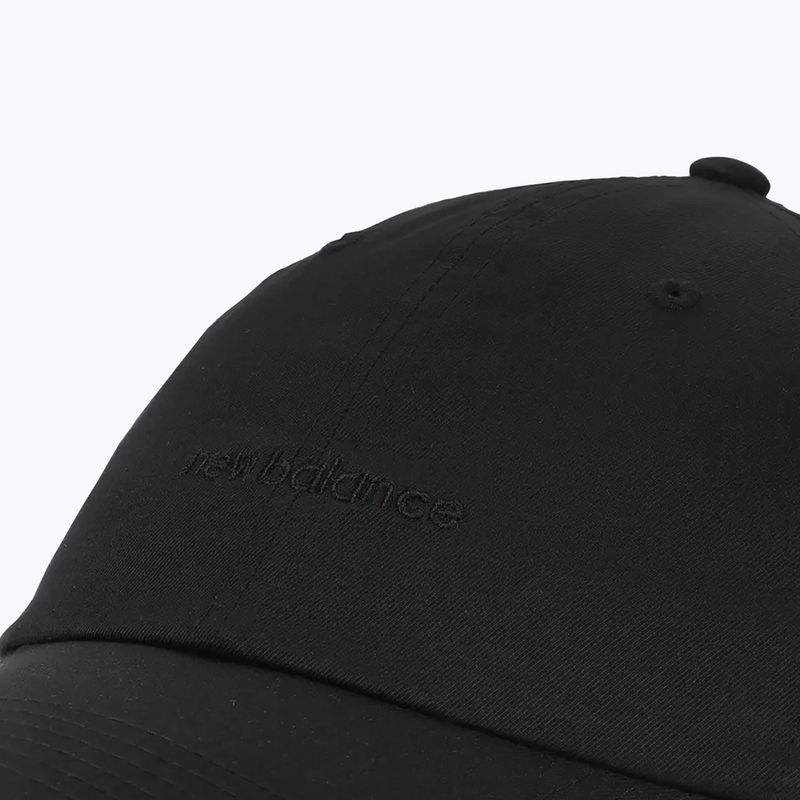 Czapka z daszkiem damska New Balance 6 Panel Linear Logo black 3