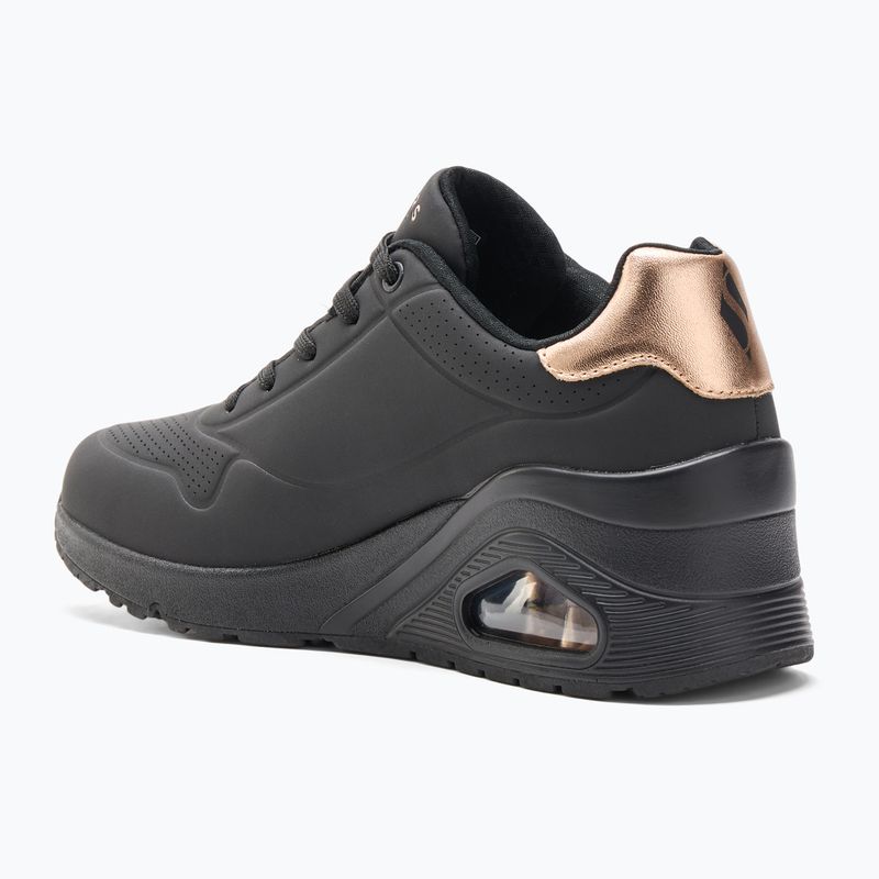 Buty damskie SKECHERS Uno Wedge Hi Steps black/rose gold 3