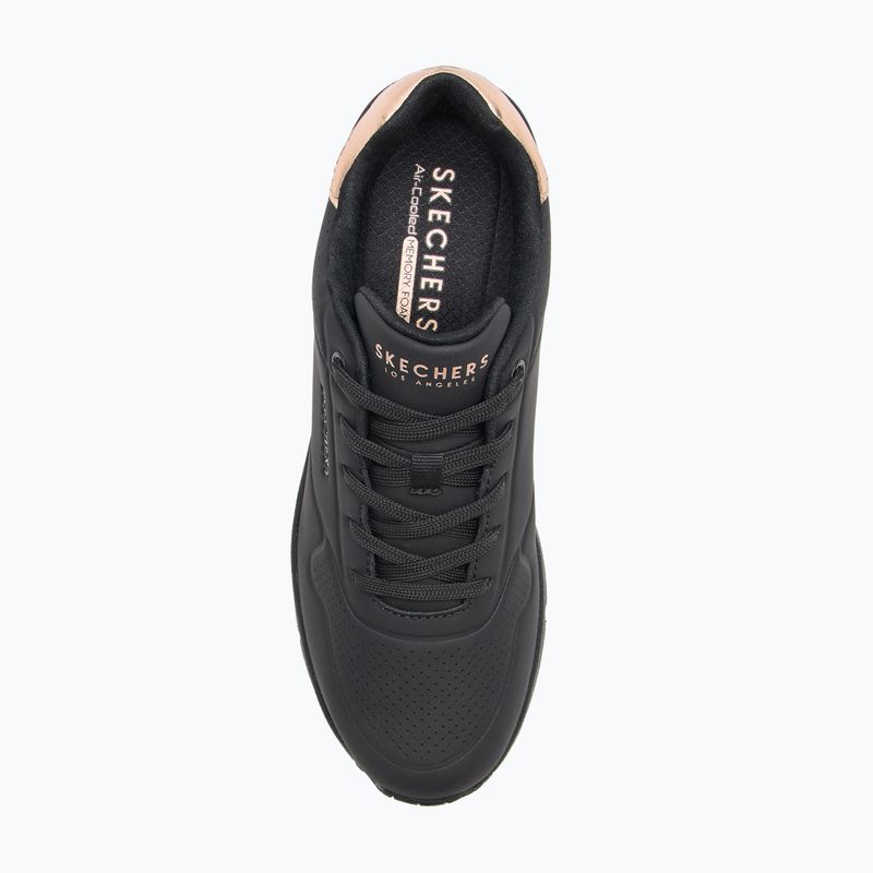 Buty damskie SKECHERS Uno Wedge Hi Steps black/rose gold 5