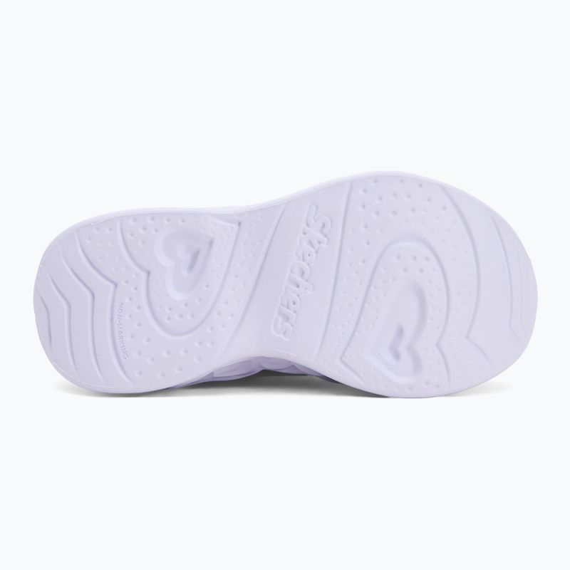 Buty dziecięce SKECHERS Heart Lights Retro Hearts navy leather/multi trim 4