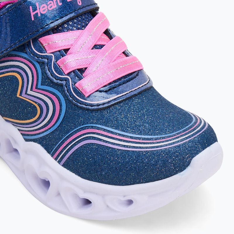 Buty dziecięce SKECHERS Heart Lights Retro Hearts navy leather/multi trim 7