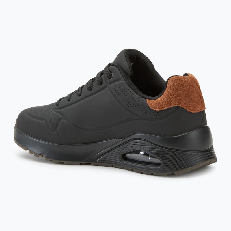 Buty męskie SKECHERS Uno Suited On Air black/chestnut 3
