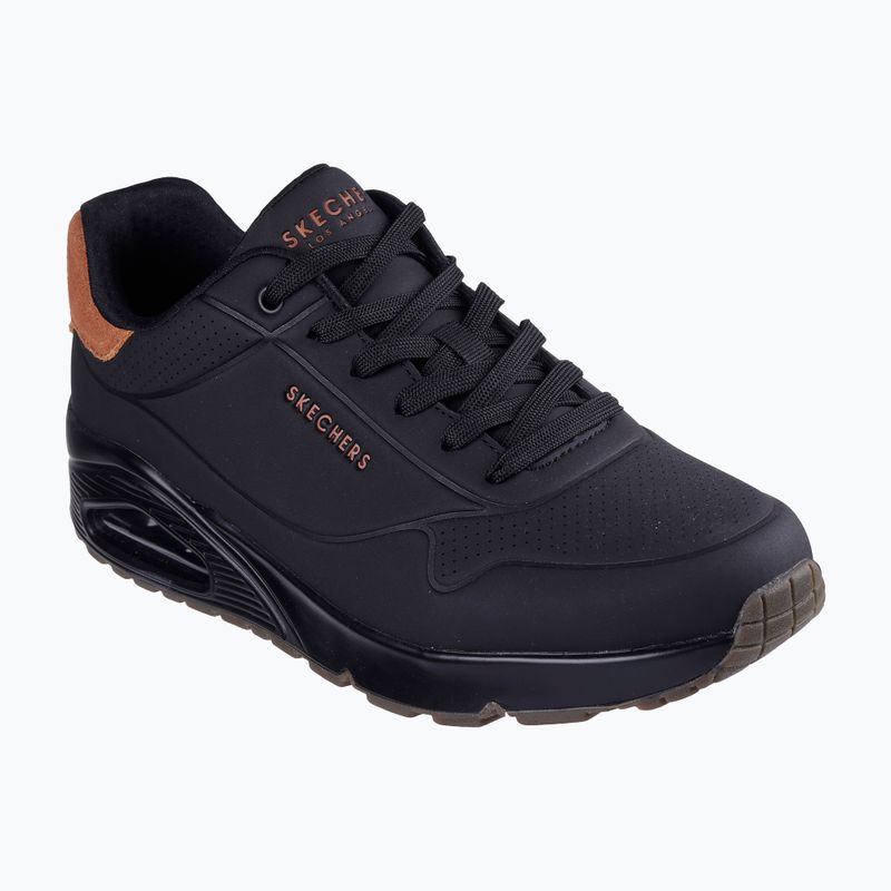 Buty męskie SKECHERS Uno Suited On Air black/chestnut 8