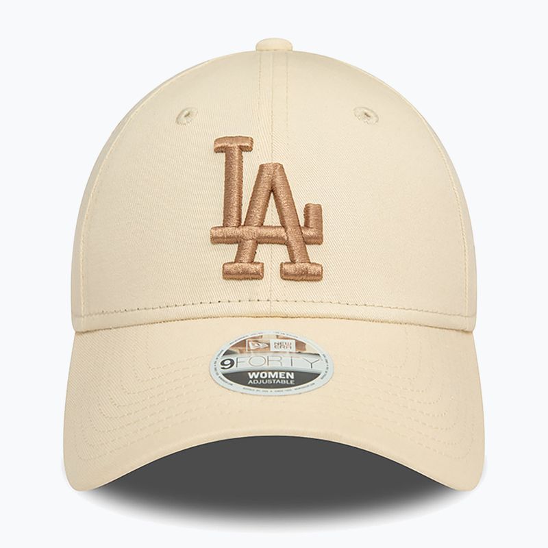 Czapka z daszkiem damska New Era Wmns Le 940 La Dodgers light beige 3