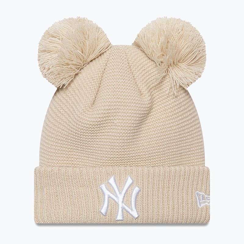 Czapka zimowa damska New Era Wmns Double Pom Nyy light beige