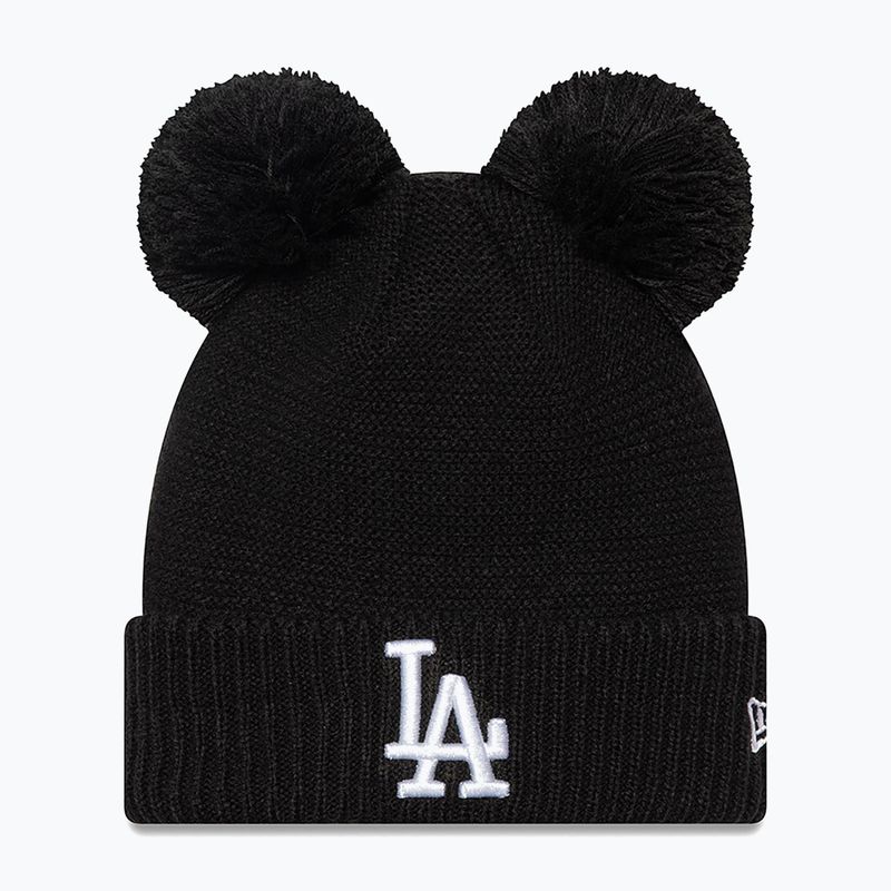 Czapka zimowa damska New Era Wmns Double Pom La Dodgers black