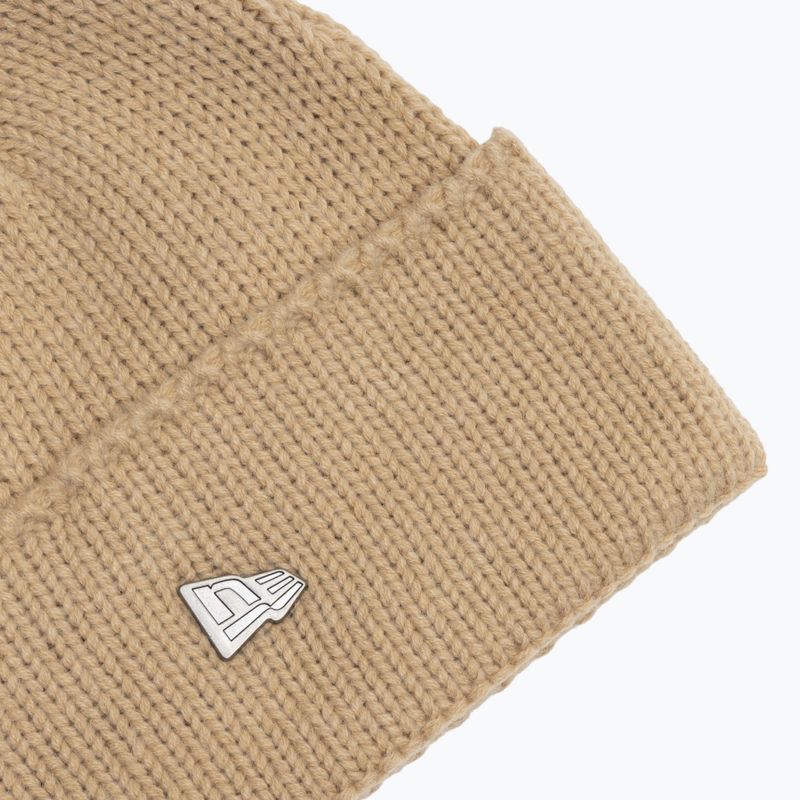 Czapka zimowa New Era Ne Wide Beanie med beige 3