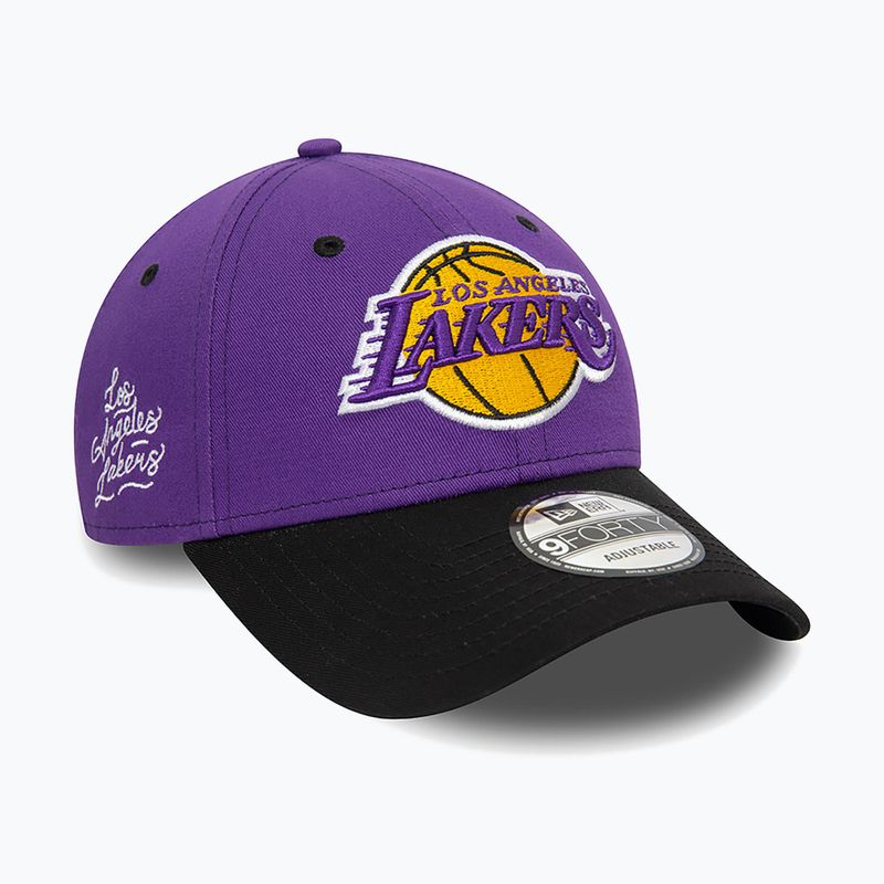 Czapka z daszkiem New Era Side Patch 940 Lakers purple