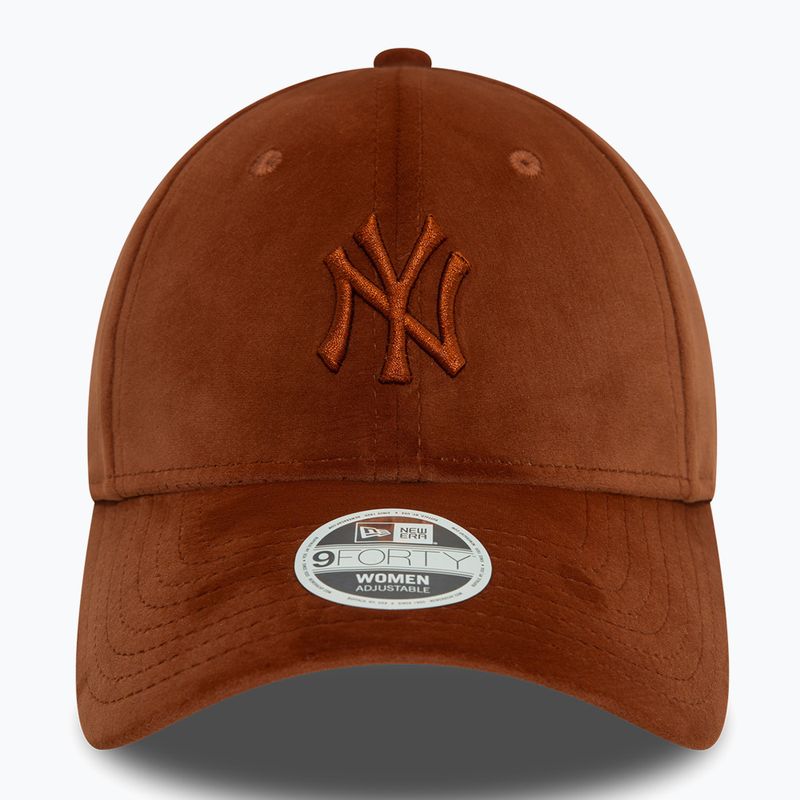 Czapka z daszkiem damska New Era Velour Midi 9FORTY New York Yankees brown 3