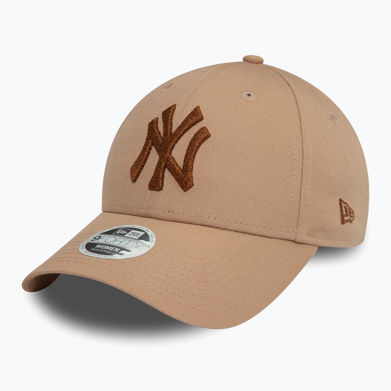 Czapka z daszkiem damska New Era Metallic 9FORTY New York Yankees beige 2