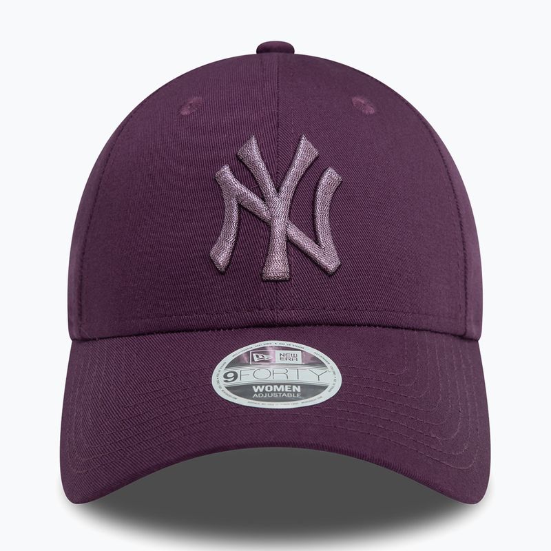 Czapka z daszkiem damska New Era Metallic 9FORTY New York Yankees dark purple 3