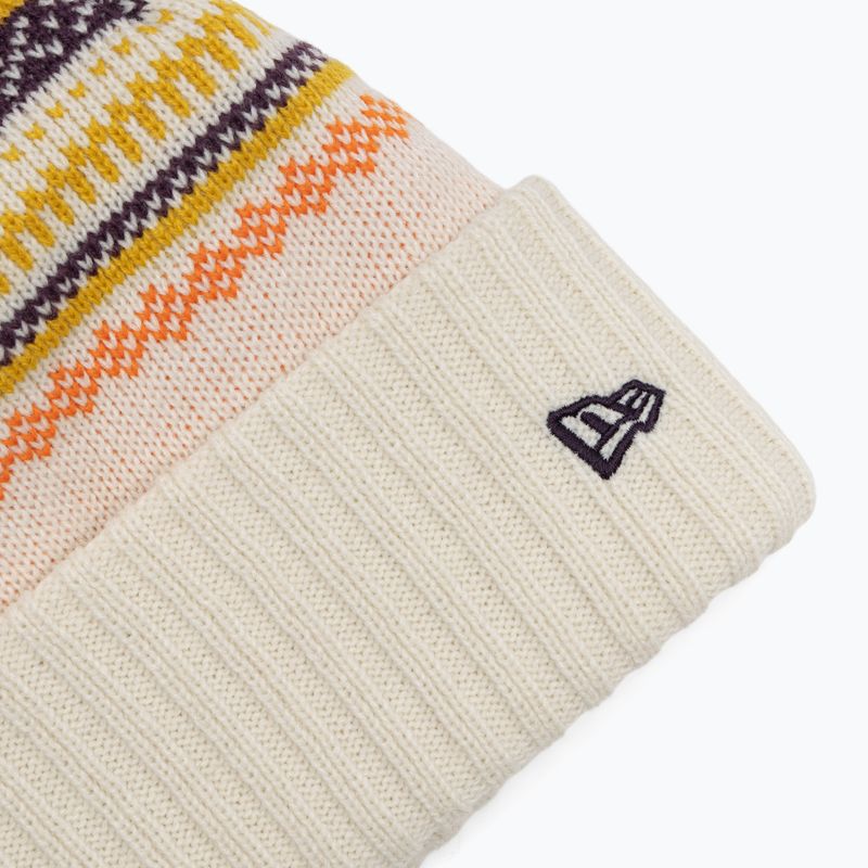 Czapka zimowa damska New Era Rail Isle Cuff Knit Beanie light beige 3