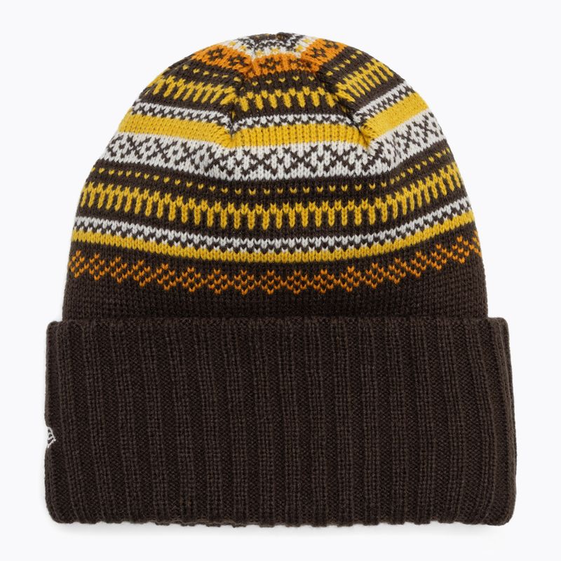 Czapka zimowa damska New Era Rail Isle Cuff Knit Beanie dark brown 2
