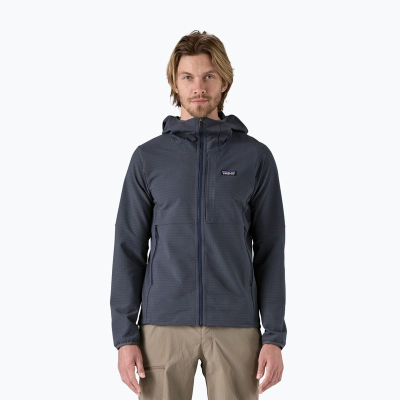 Bluza męska Patagonia R1 TechFace Hoody smolder blue 2