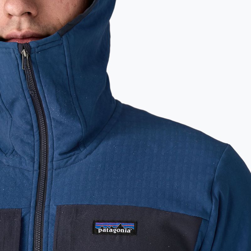 Kurtka softshell męska Patagonia R2 TechFace Hoody clement blue 6