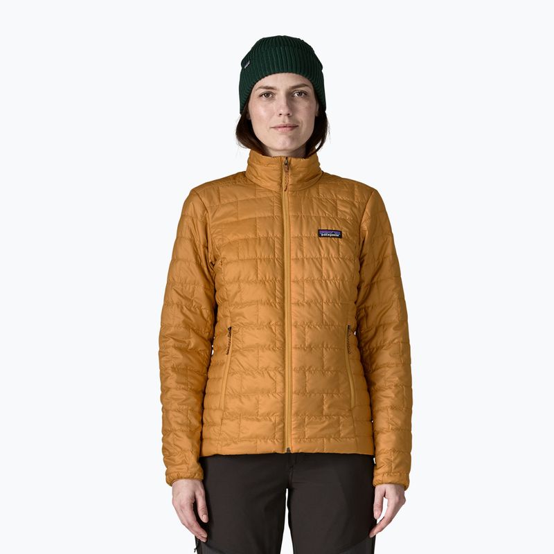 Kurtka ocieplana damska Patagonia Nano Puff smolder talon gold