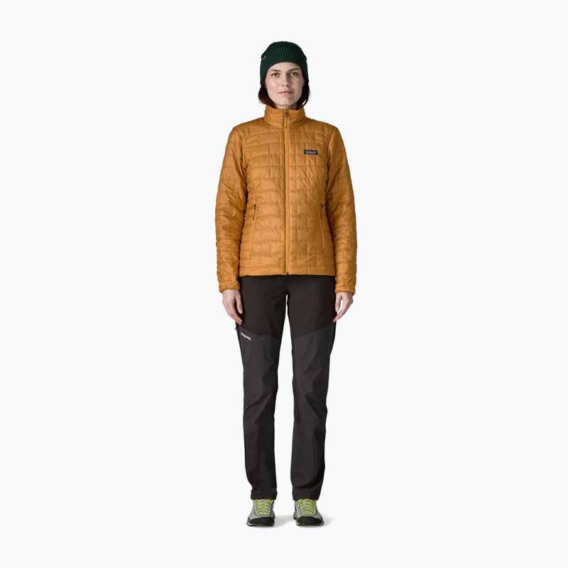 Kurtka ocieplana damska Patagonia Nano Puff smolder talon gold 2
