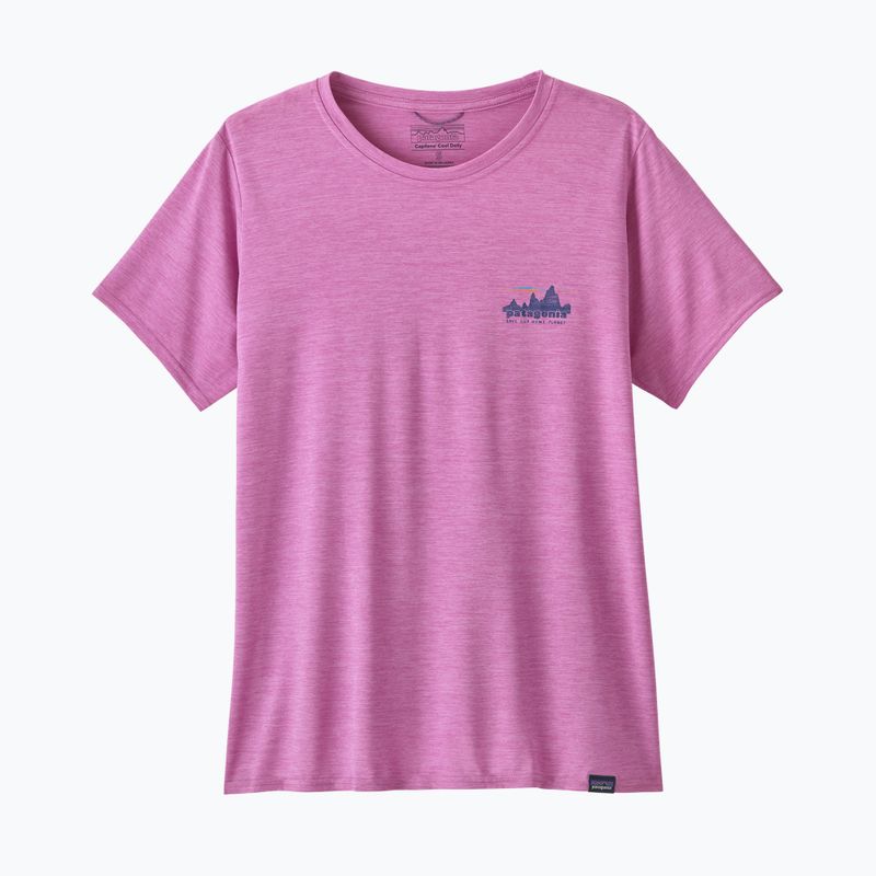Koszulka damska Patagonia Cap Cool Daily Graphic Shirt '73 skyline/brisk purple x-dye 4