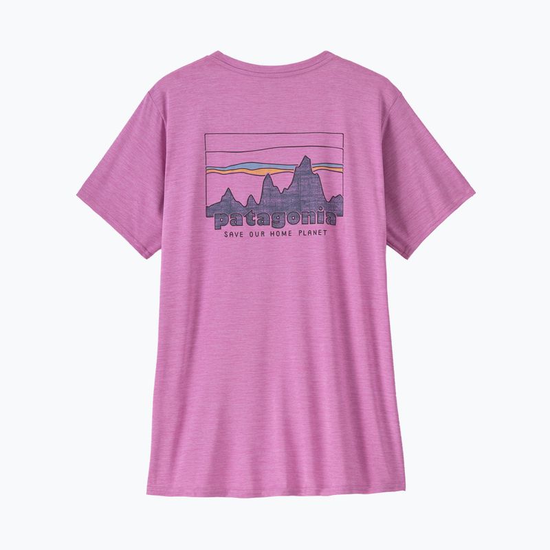 Koszulka damska Patagonia Cap Cool Daily Graphic Shirt '73 skyline/brisk purple x-dye 5