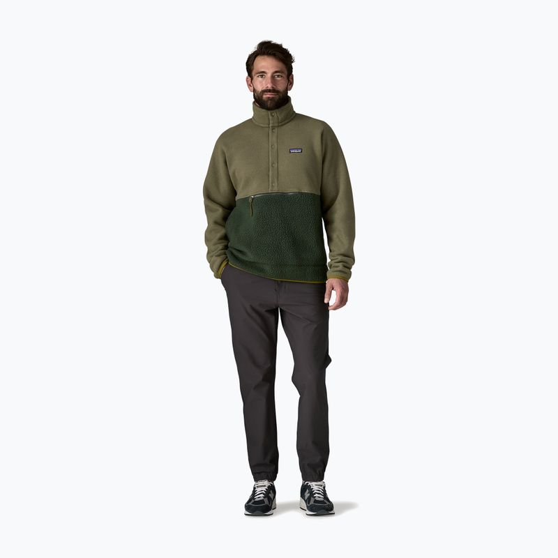 Bluza trekkingowa męska Patagonia Retro Pile 1/2 Snap P/O old growth green 2