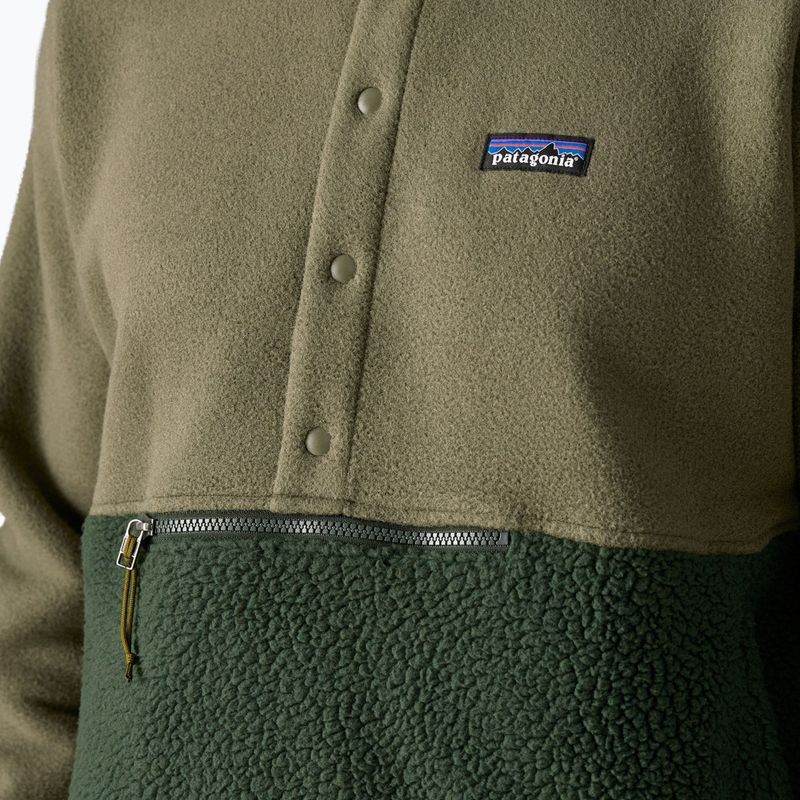 Bluza trekkingowa męska Patagonia Retro Pile 1/2 Snap P/O old growth green 6