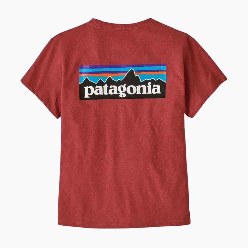 Koszulka damska Patagonia P-6 Logo Responsibili-Tee potters red 4