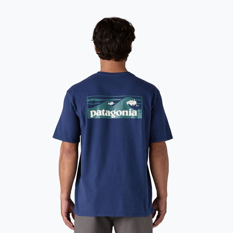 Koszulka męska Patagonia Boardshort Logo Pocket Responsibili clement blue 2