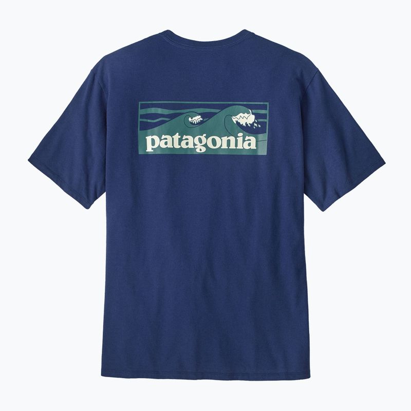 Koszulka męska Patagonia Boardshort Logo Pocket Responsibili clement blue 3