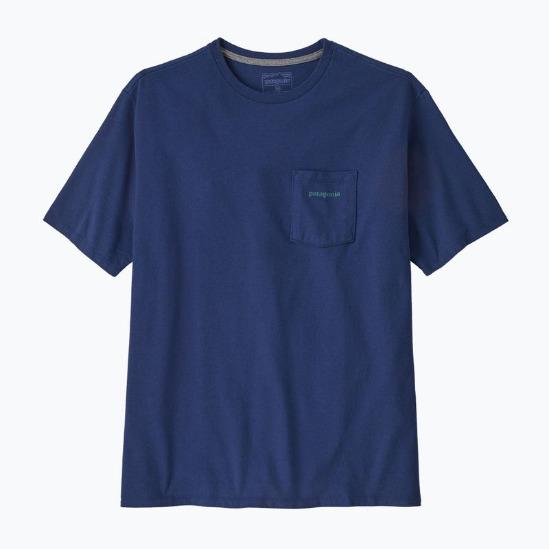 Koszulka męska Patagonia Boardshort Logo Pocket Responsibili clement blue 4