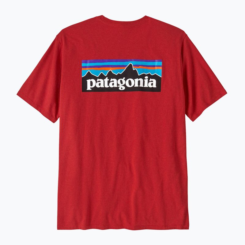 Koszulka męska Patagonia P-6 Logo Responsibili-Tee amanita red 2