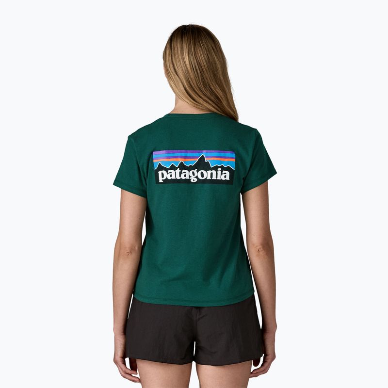 Koszulka damska Patagonia P-6 Logo Responsibili-Tee cascade green 2
