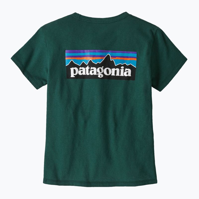 Koszulka damska Patagonia P-6 Logo Responsibili-Tee cascade green 4