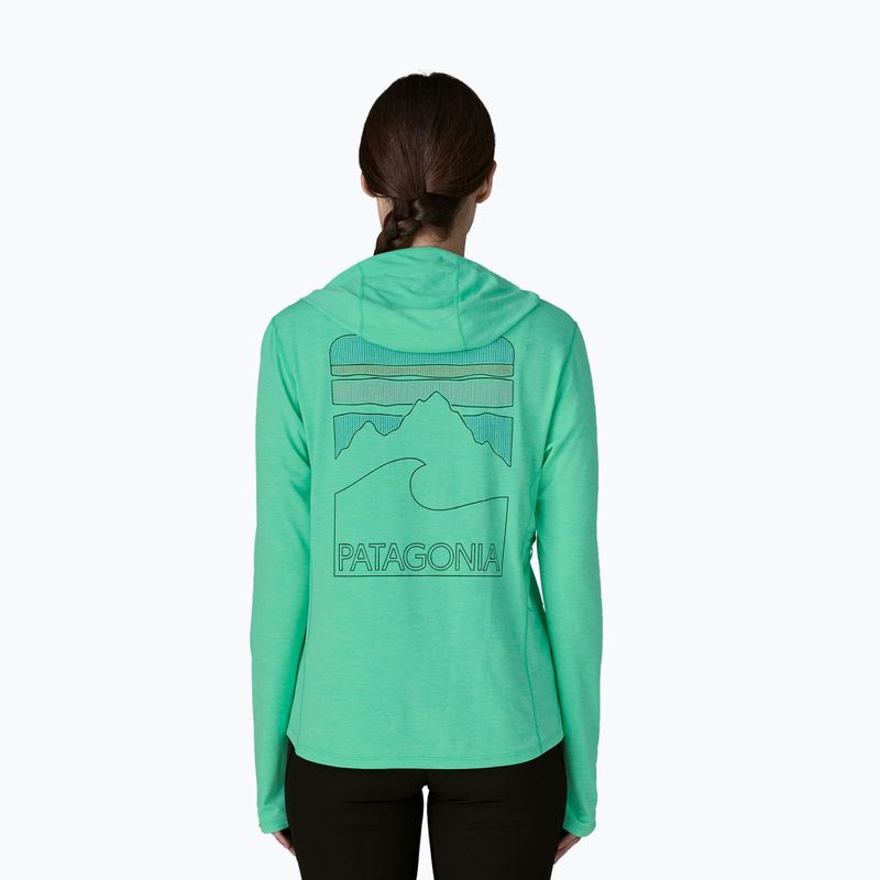 Bluza damska Patagonia Capilene Cool Sun Hoody aqua stone/early teal x-dye 2