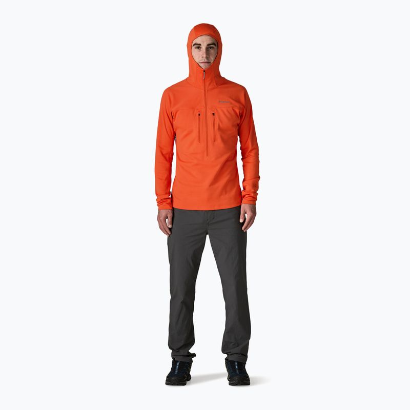 Bluza męska Patagonia R1 Ultralight Hoody coal orange 2