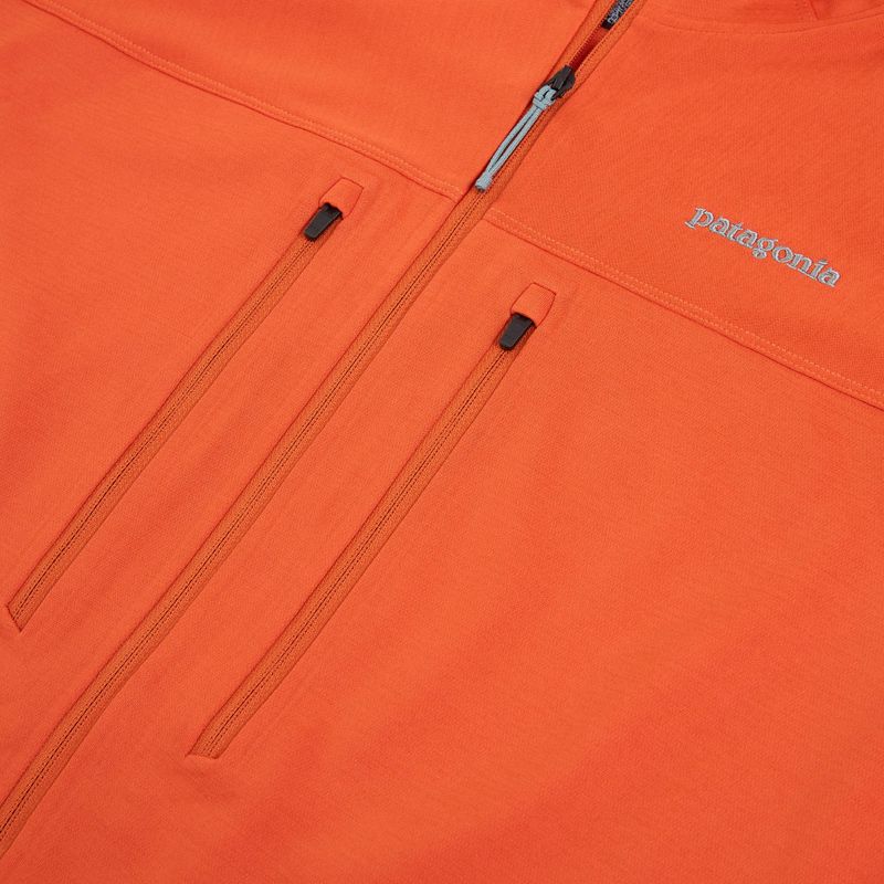 Bluza męska Patagonia R1 Ultralight Hoody coal orange 12