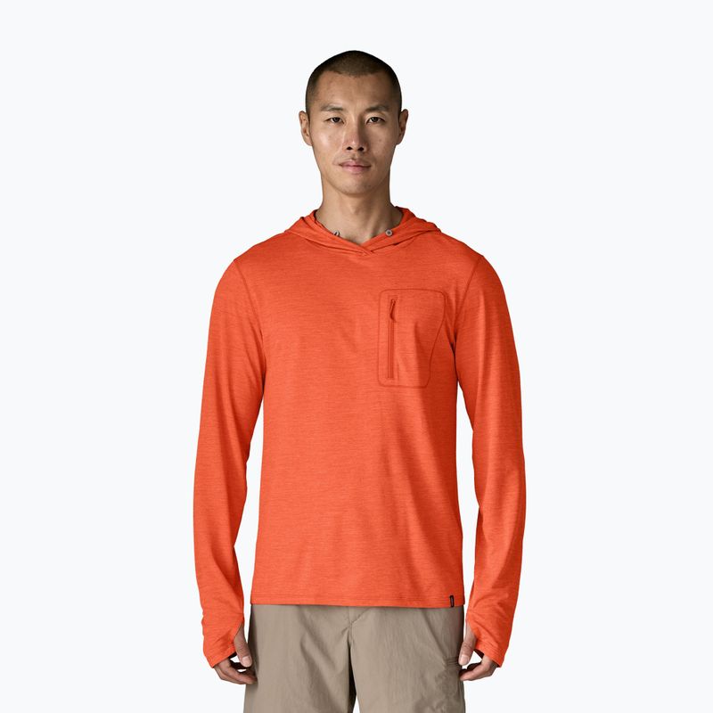 Bluza męska Patagonia Capilene Cool Sun Hoody coal orange/light coal orange x-dye