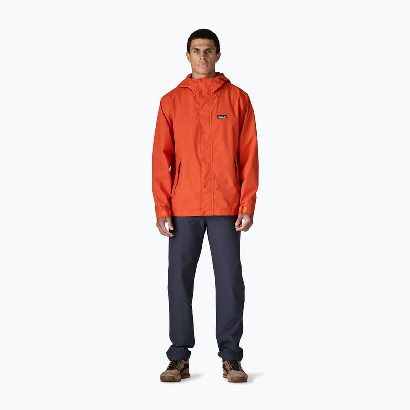 Kurtka przeciwdeszczowa męska Patagonia Outdoor Everyday Rain coal orange 2