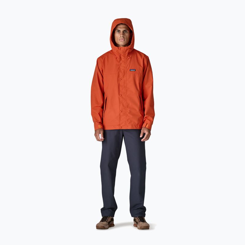 Kurtka przeciwdeszczowa męska Patagonia Outdoor Everyday Rain coal orange 5