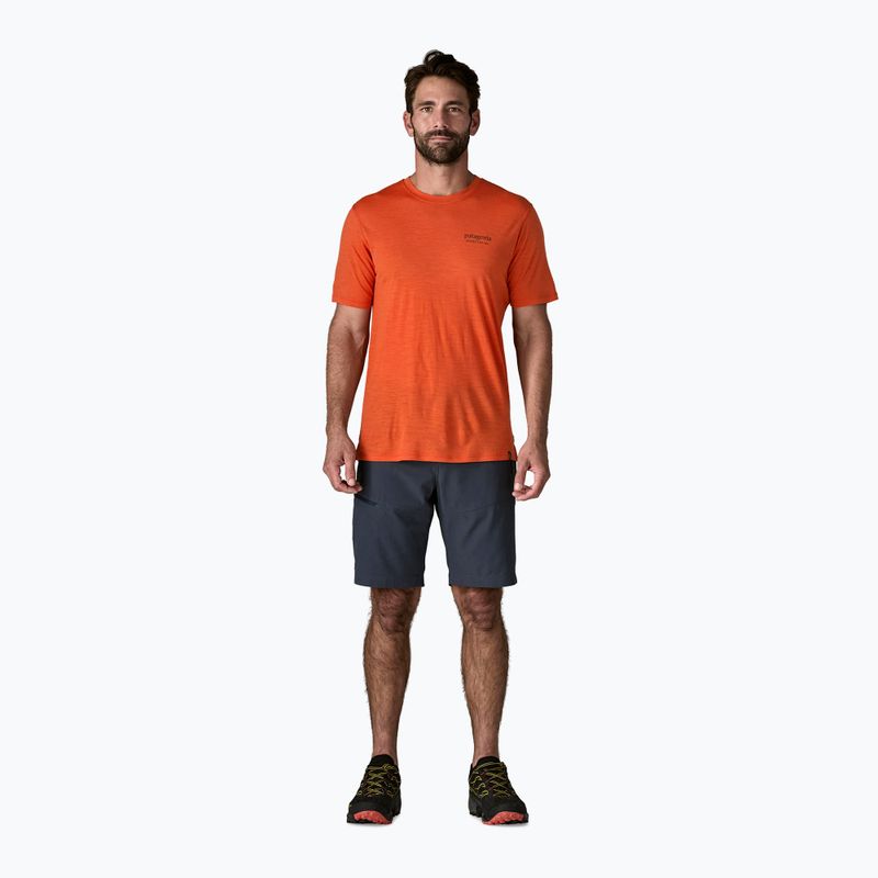 Koszulka męska Patagonia Cap Cool Merino Blend Graphic Shirt heritage header/coal orange 4