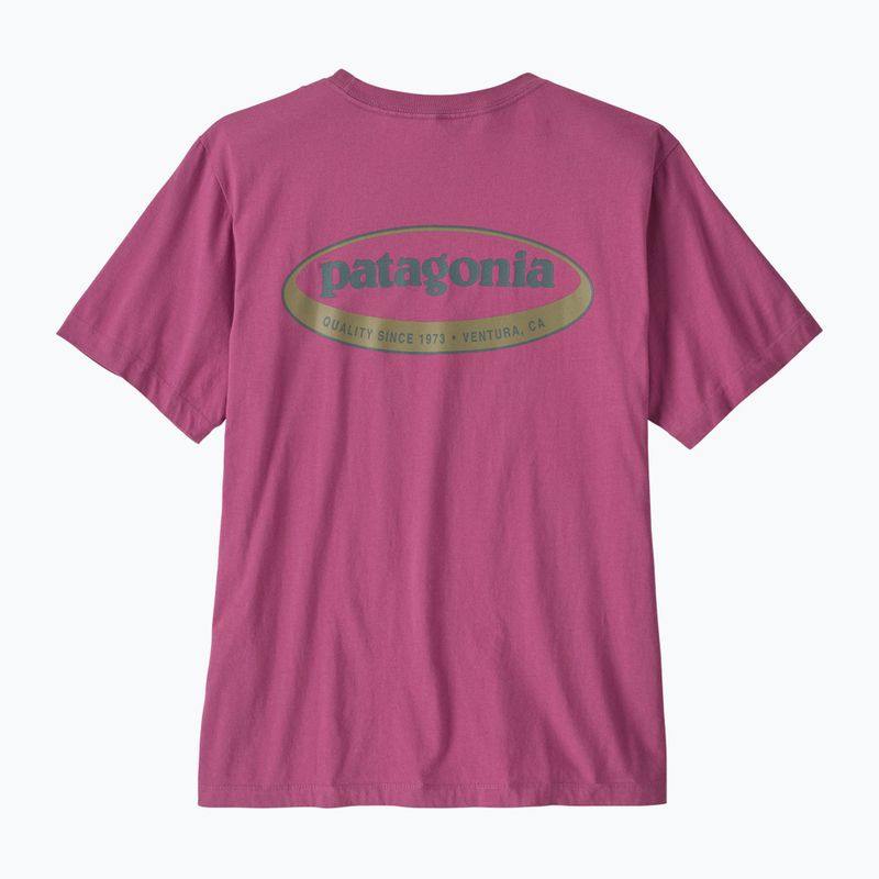 Koszulka męska Patagonia '95 Oval Logo faded magenta 2