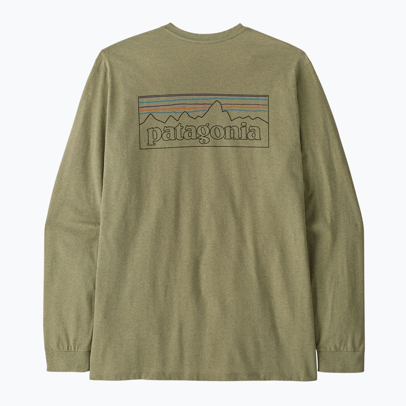 Longsleeve męski Patagonia P-6 Logo Responsibili p-6 outline/gumtree green 2