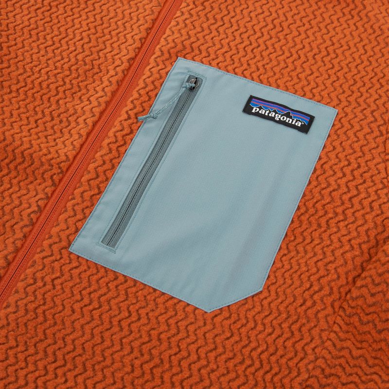 Bluza trekkingowa męska Patagonia R1 Air Full Zip Hoody coal orange 3