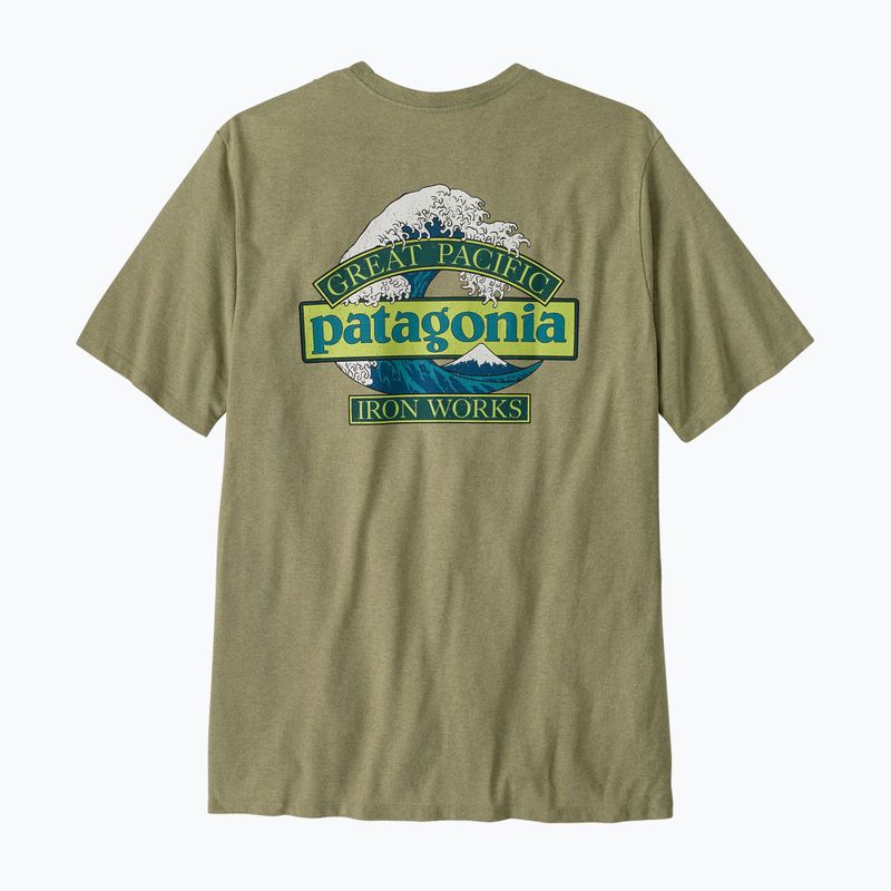 Koszulka trekkingowa męska Patagonia Great Waves Responsibili Tee gumtree green 2