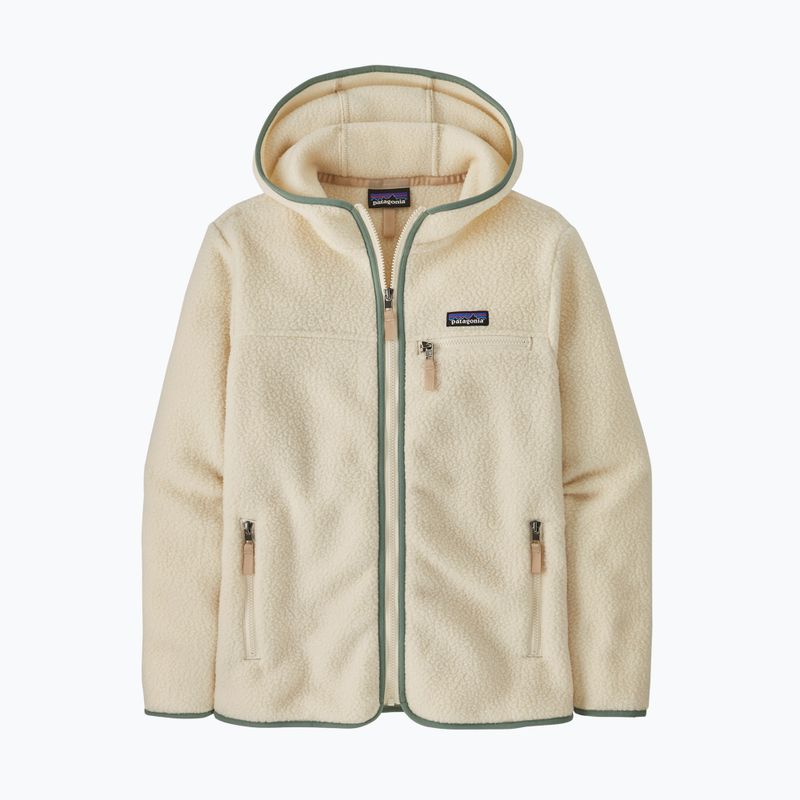 Bluza polarowa damska Patagonia Retro Pile Hoody natural w/ellwood green 4